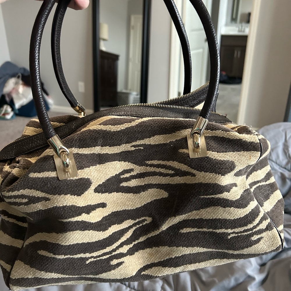 Kate spade  Black and Tan Animal Print Bag